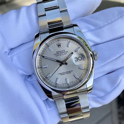 Rolex oyster perpetual silver